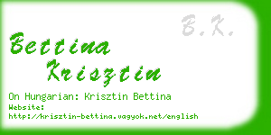 bettina krisztin business card